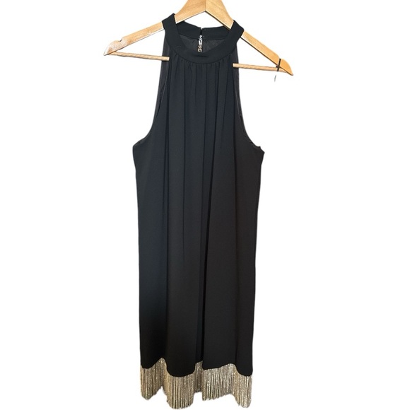 Trina Turk Dresses & Skirts - TRINA TURK Queene Rhinestone Fringe Sleeveless Halter Dress